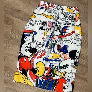 Disney Mickey Mouse print midi skirt